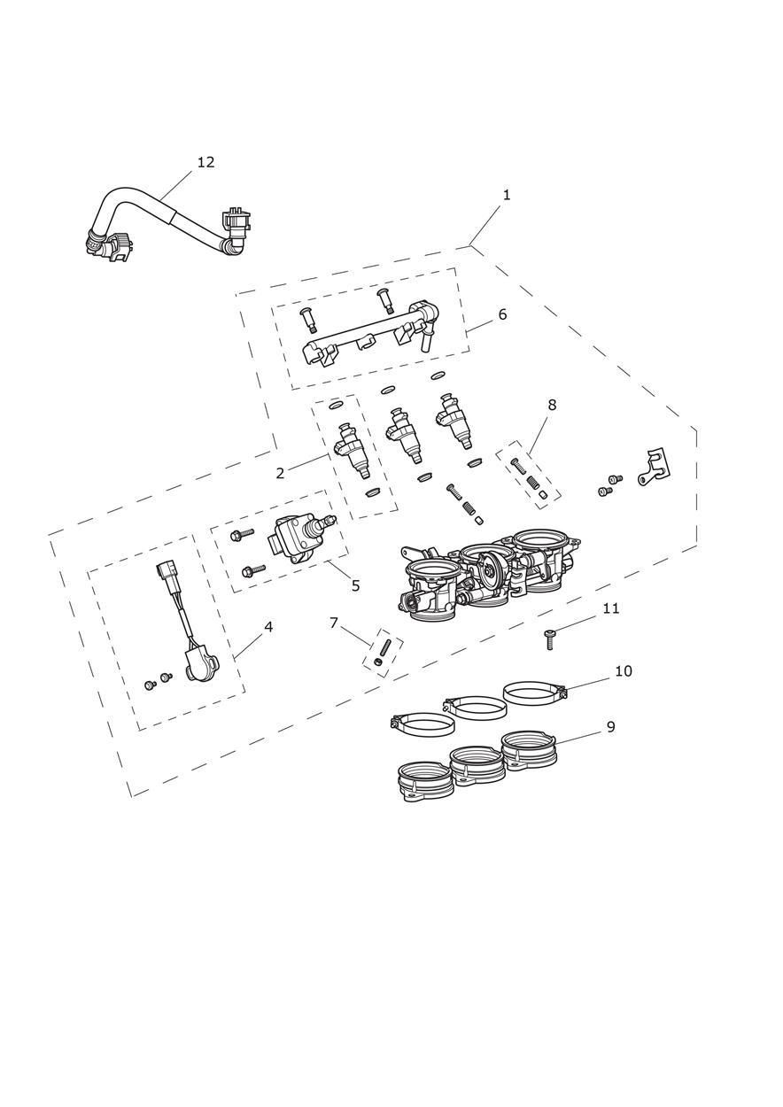 ACCELERATEURS INJECTEURS ET RAMPE DE CARBURANT POUR STREET TRIPLE R ABS B1 2013