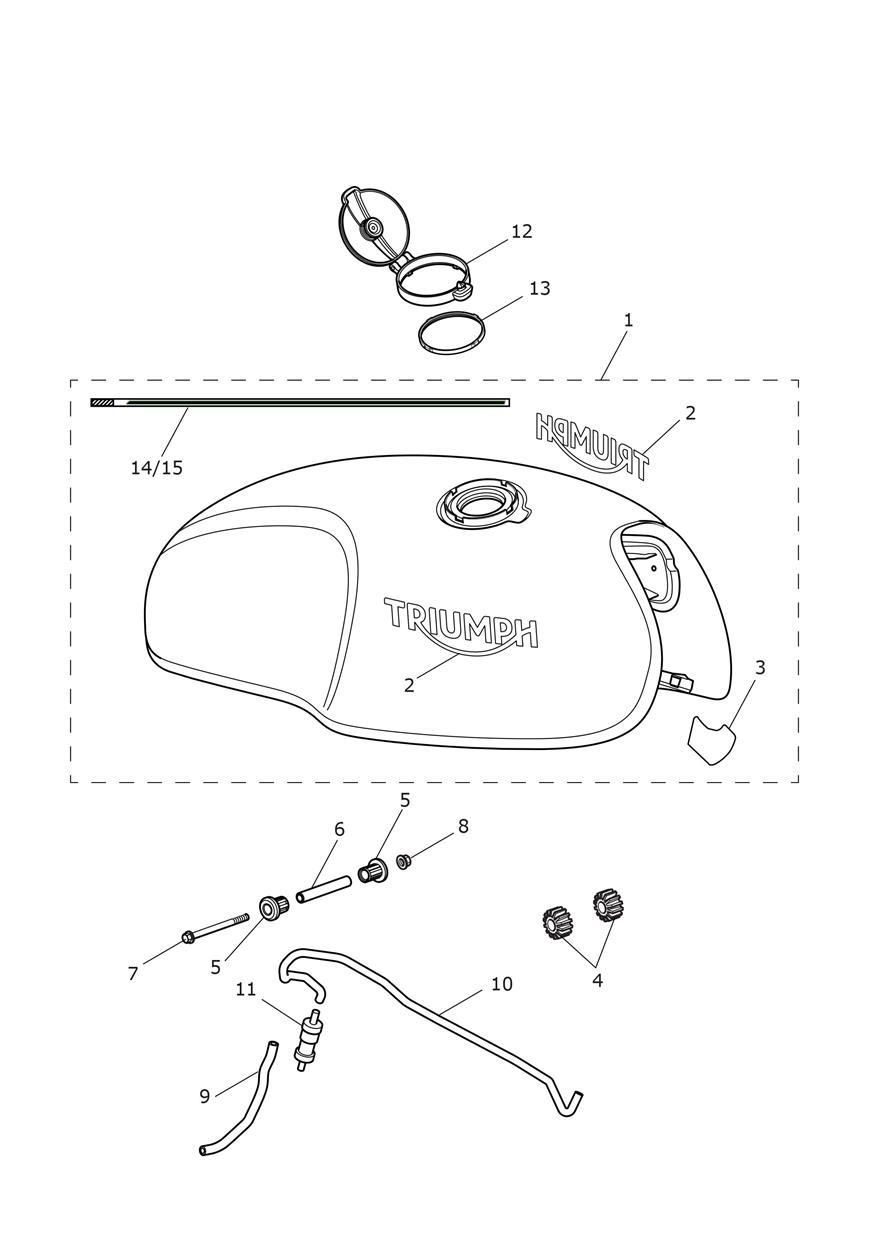 RESERVOIR DE CARBURANT POUR SPEED TWIN 2019