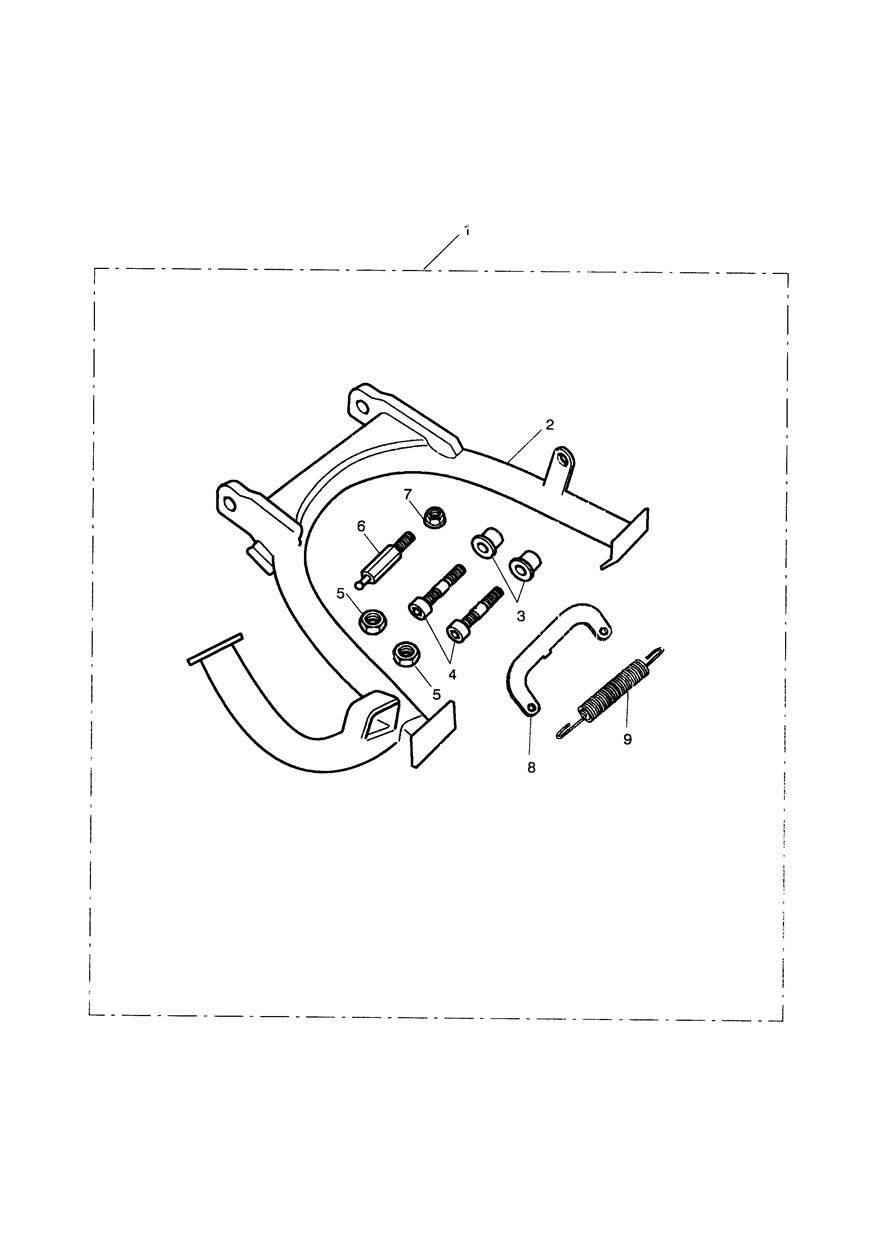 KIT DE BEQUILLE CENTRALE POUR SCRAMBLER 2006