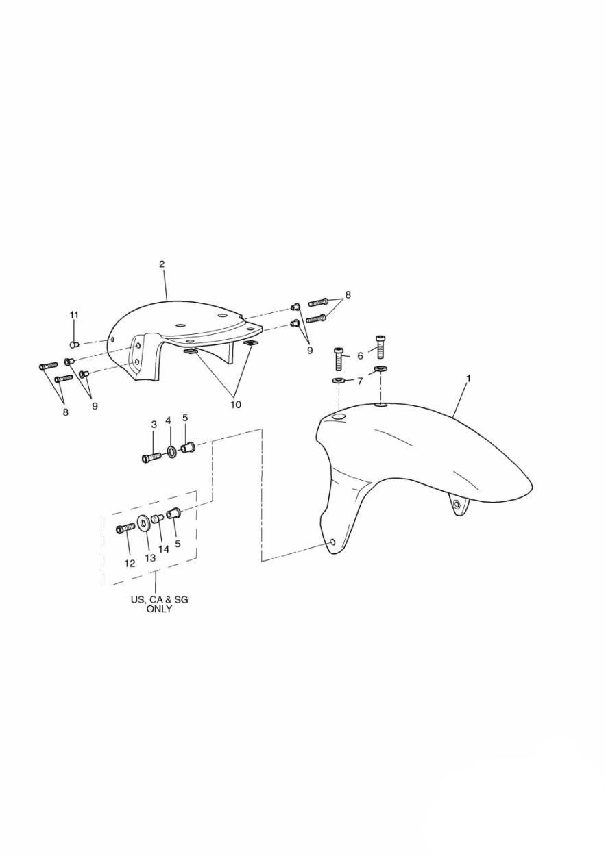 GARDE BOUE AVANT POUR SPRINT RS 2002