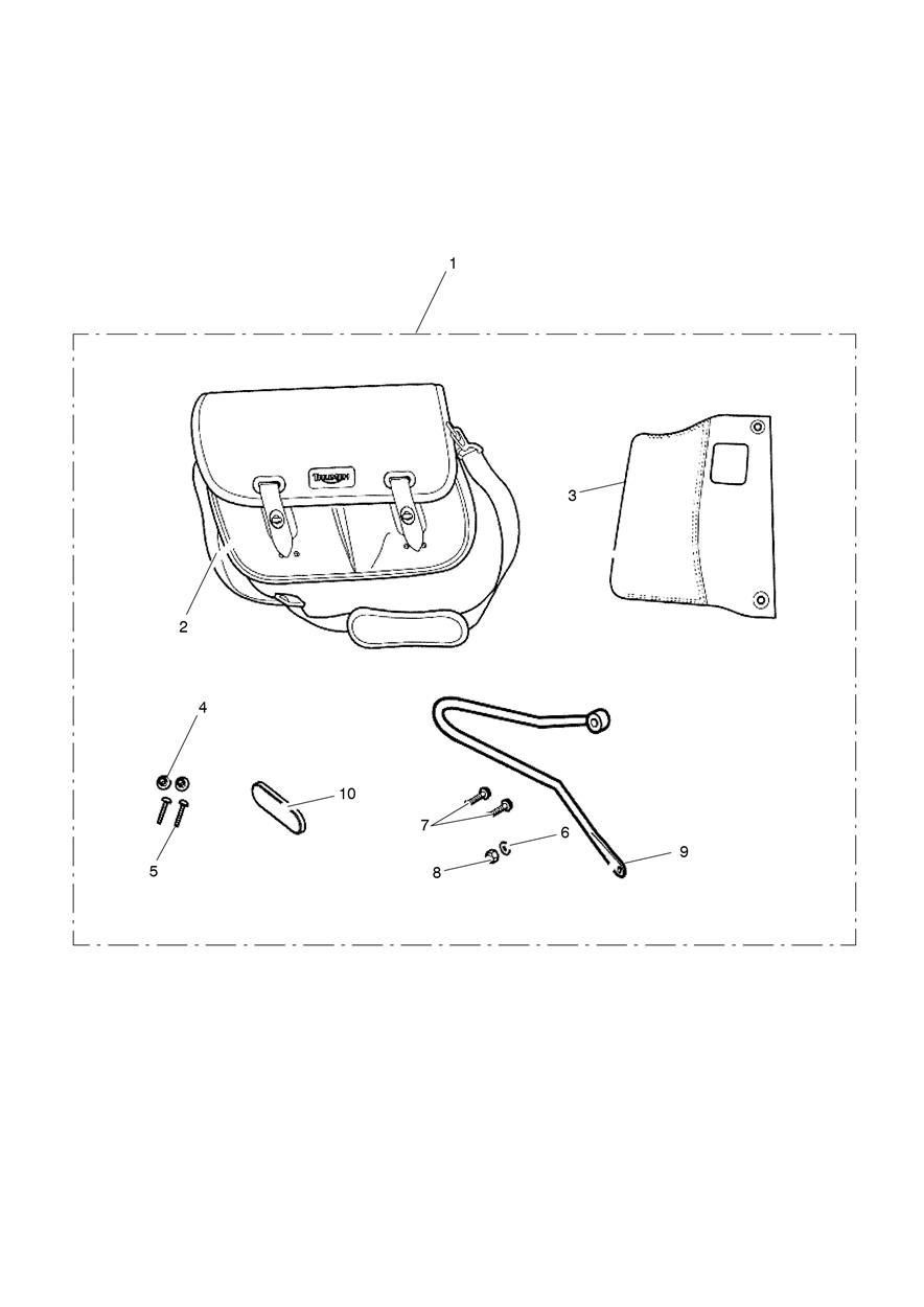 KIT DE SACOCHE CIREE COTE DROIT POUR BONNEVILLE A1 2009