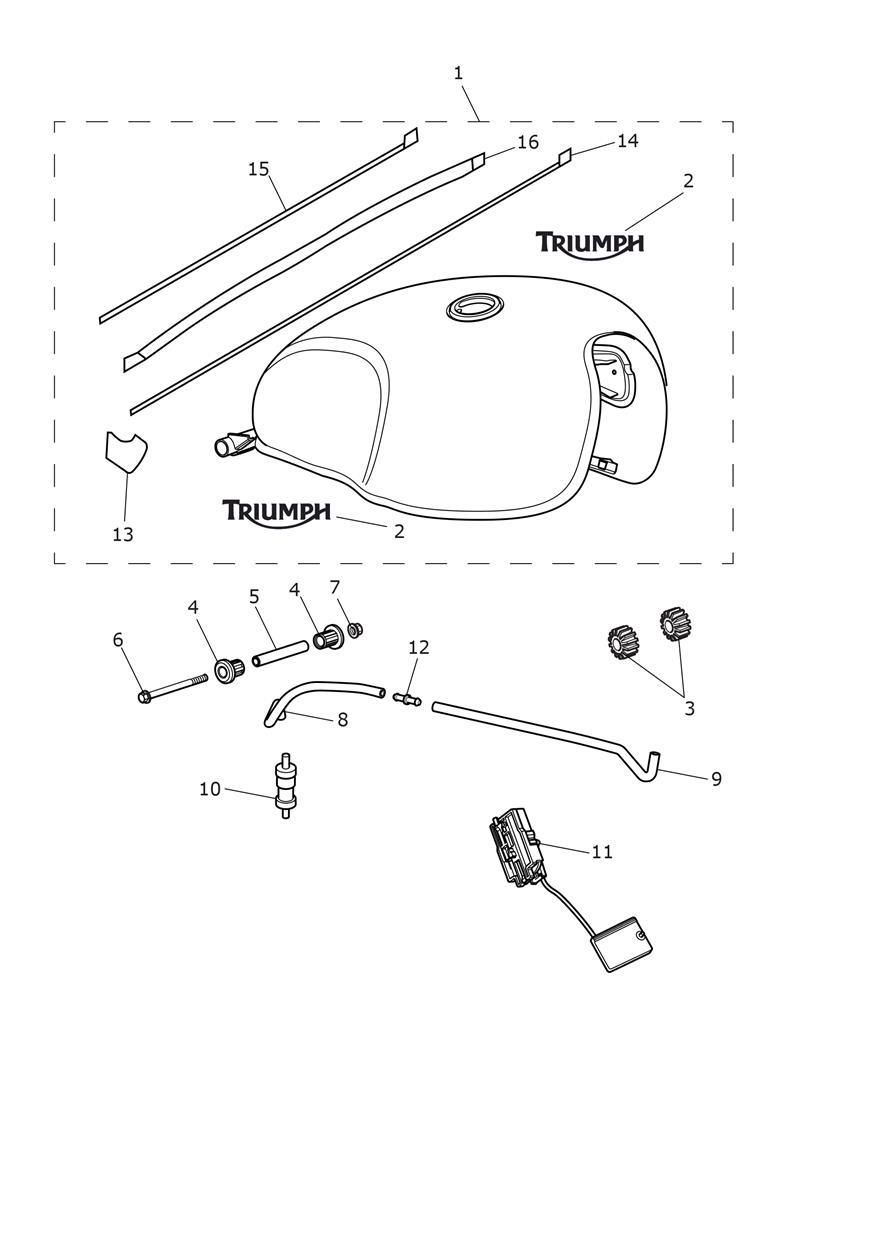 RESERVOIR DE CARBURANT RESERVOIRS KAKI POUR STREET SCRAMBLER SANDSTORM 2022