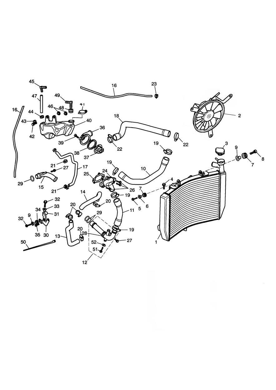 SYSTEME DE REFROIDISSEMENT POUR DAYTONA TRIPLE 675 2006