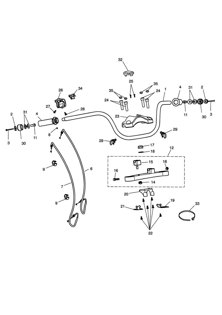 GUIDON ET COMMUTATEURS POUR ROCKET III ROADSTER ABS A1 2011