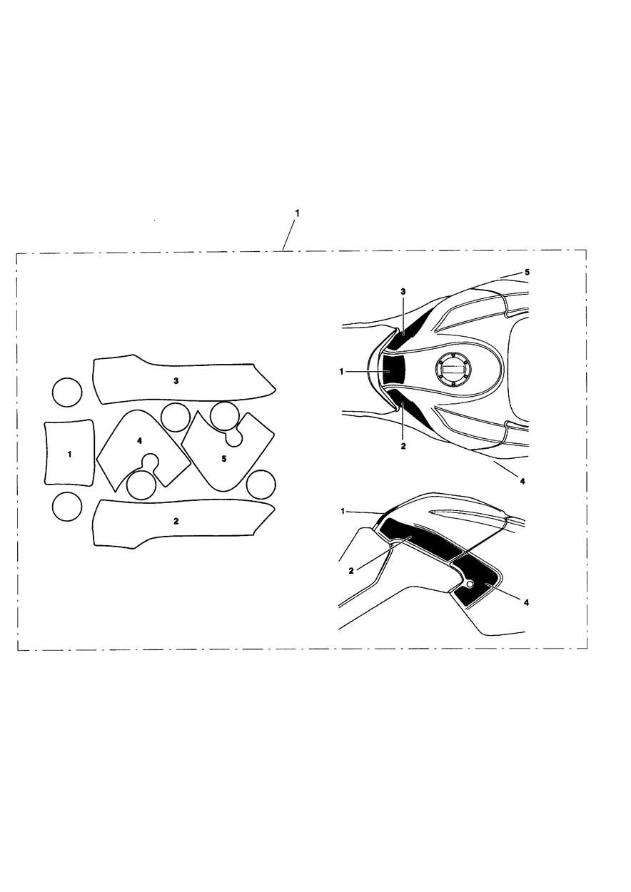 KIT DE PROTECTION PEINTURE TYPE2 BRILLANT POUR TIGER 1050 ABS SE 2009