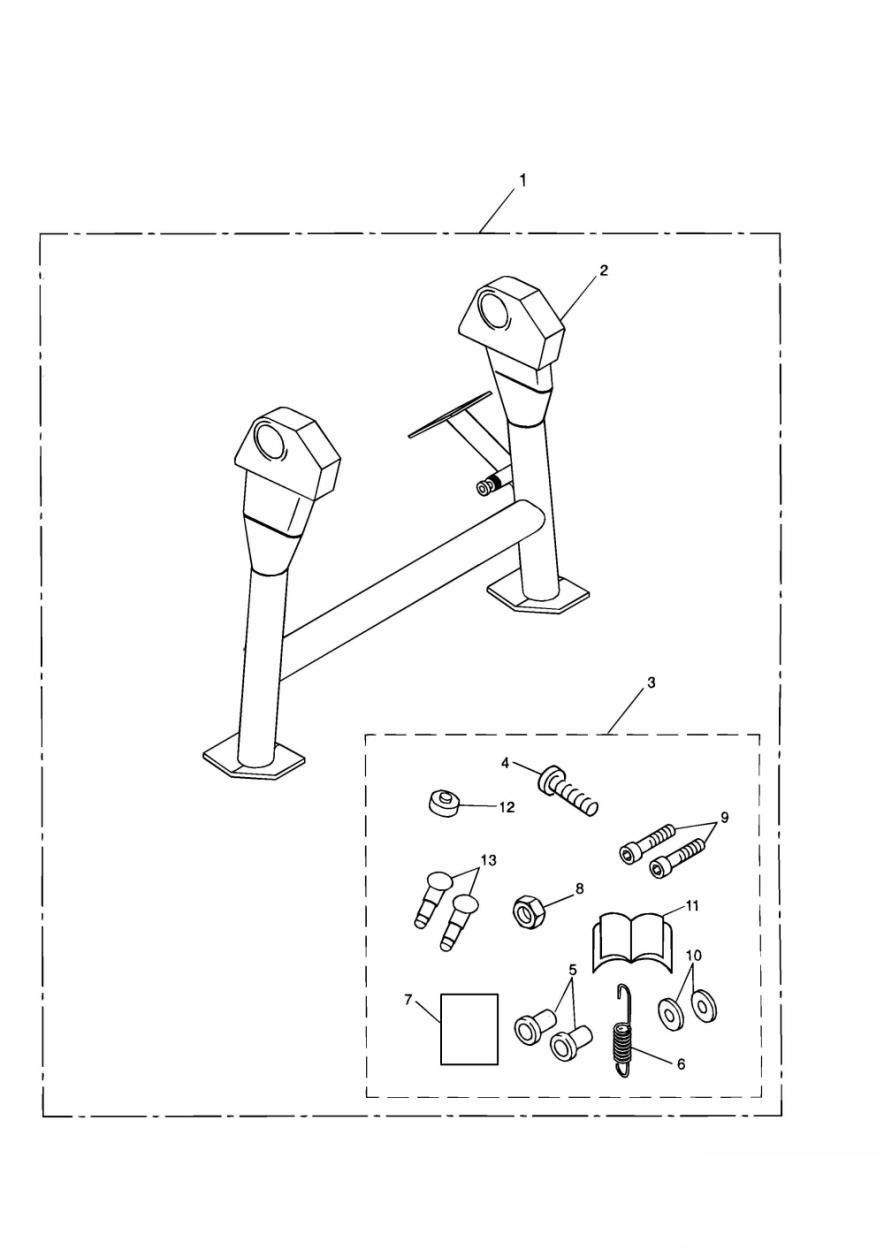 KIT DE BEQUILLE CENTRALE POUR SPRINT RS 2000