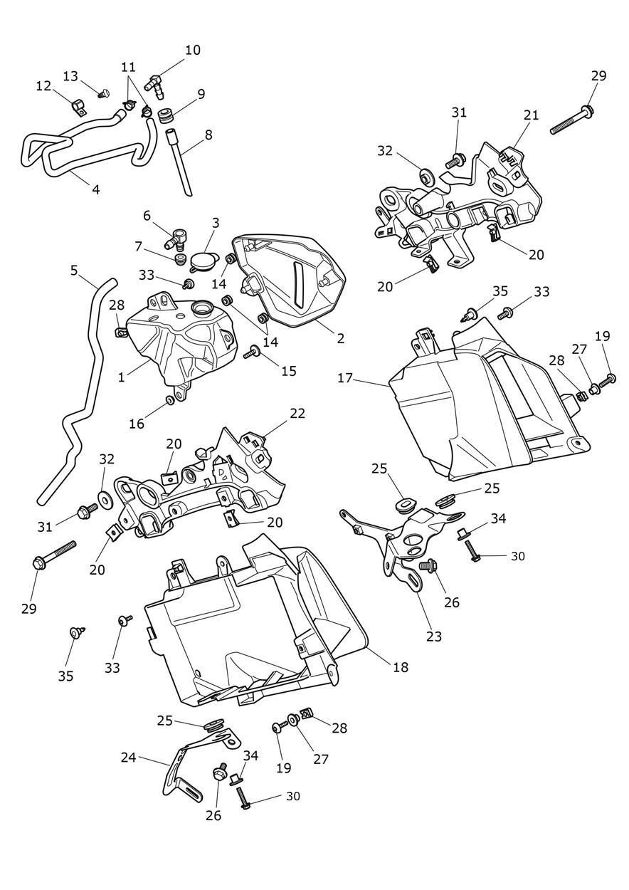 SYSTEME DE REFROIDISSEMENT CHASSIS POUR TIGER 1200 GT EXPLORER 2022
