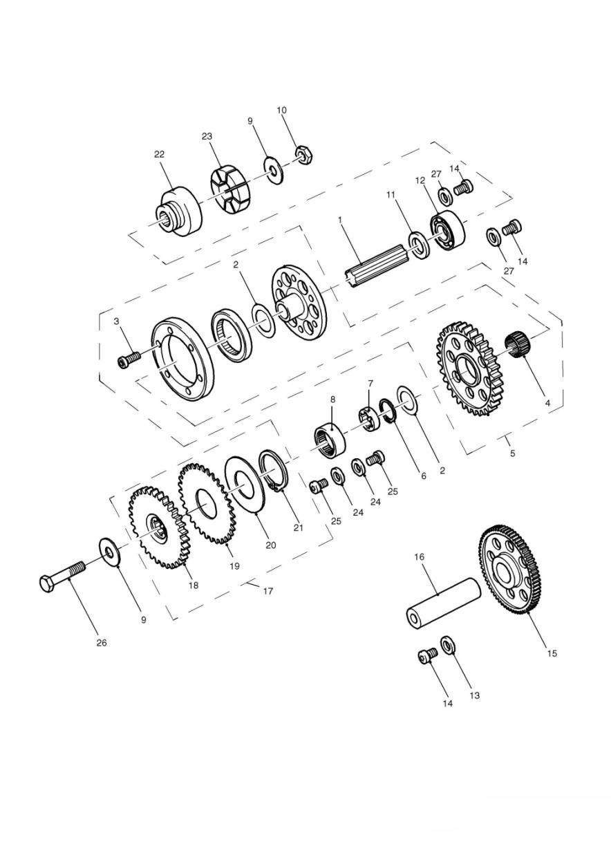 ALTERNATEUR ET PIGNON DE DEMARREUR POUR DAYTONA 955I 1997