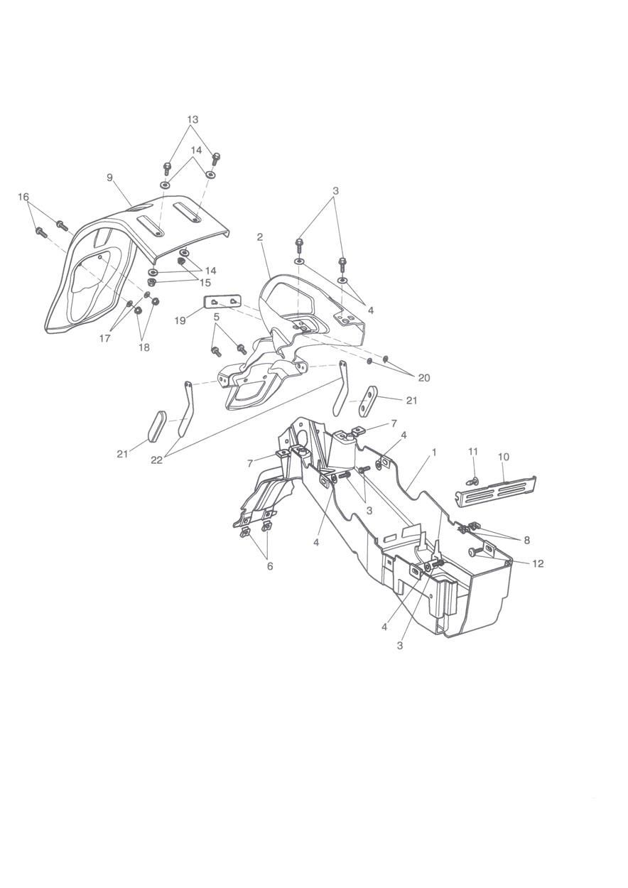 GARDE BOUE ARRIERE POUR TIGER 1050 ABS SE 2009