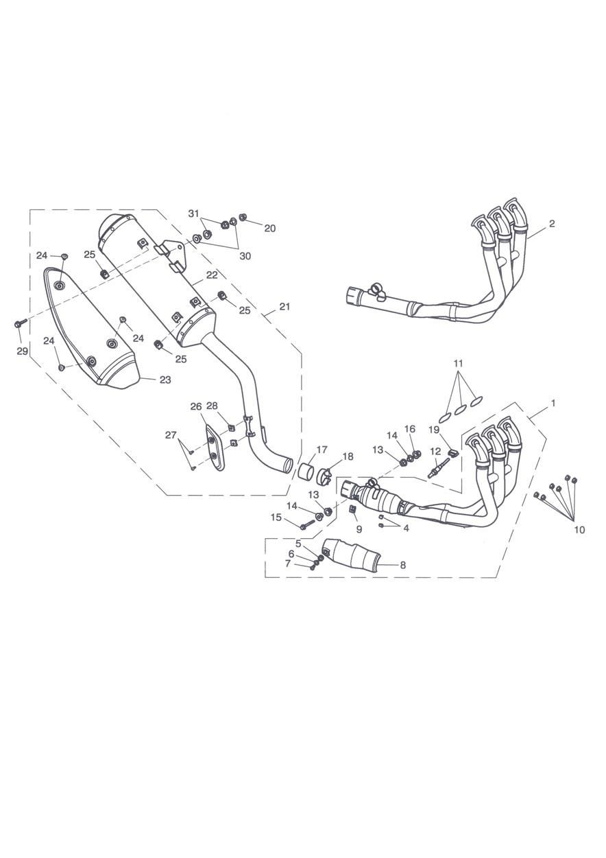 ECHAPPEMENT POUR TIGER 1050 ABS SE 2009