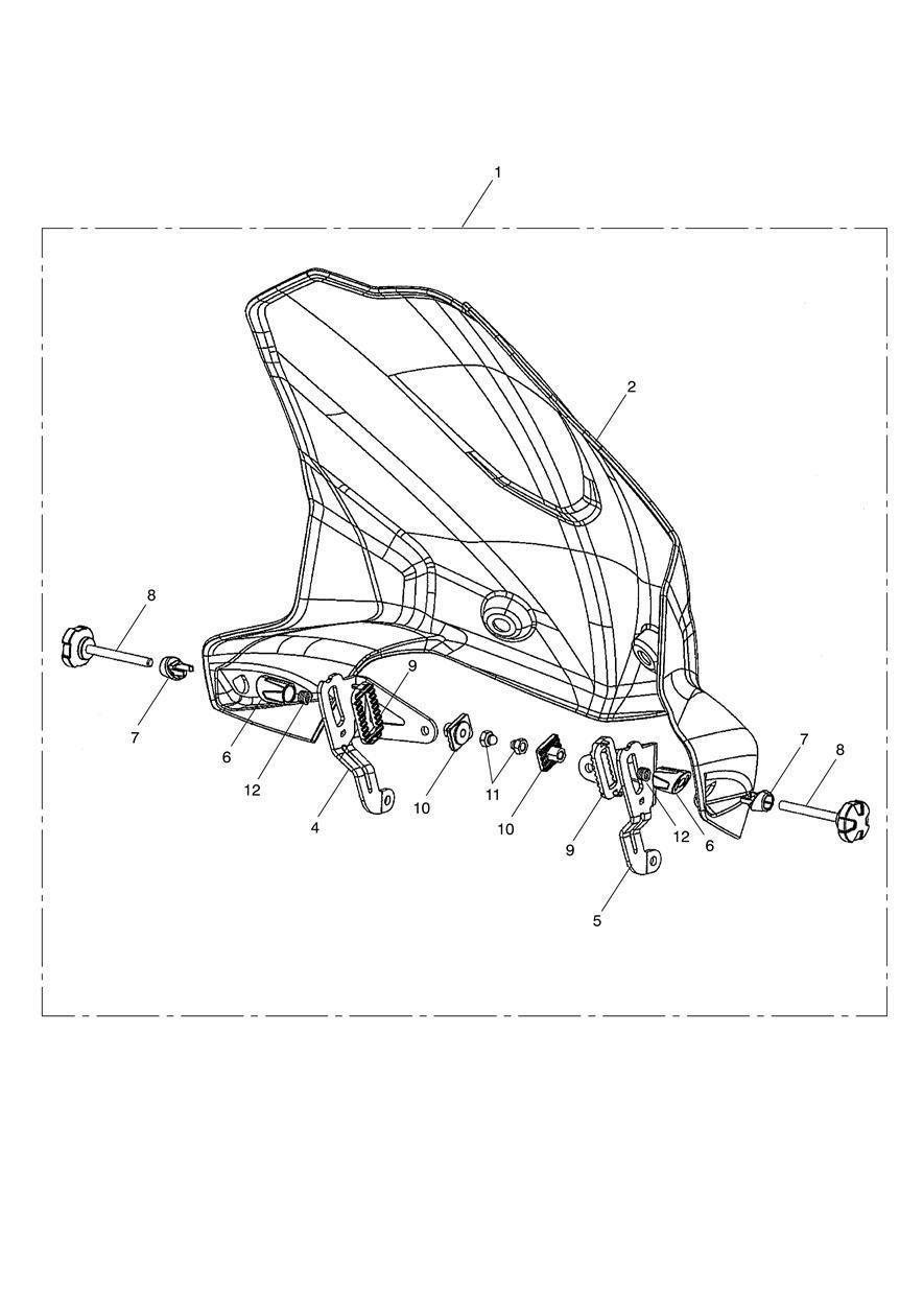KIT DE PARE BRISE HAUT REGLABLE US POUR TIGER 800 2011
