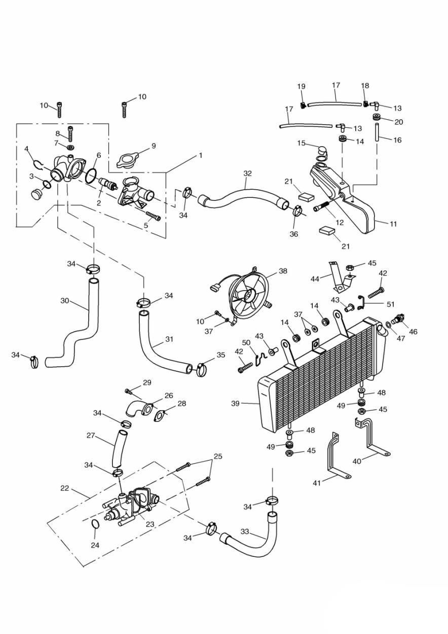 SYSTEME DE REFROIDISSEMENT POUR SPRINT ST 1999