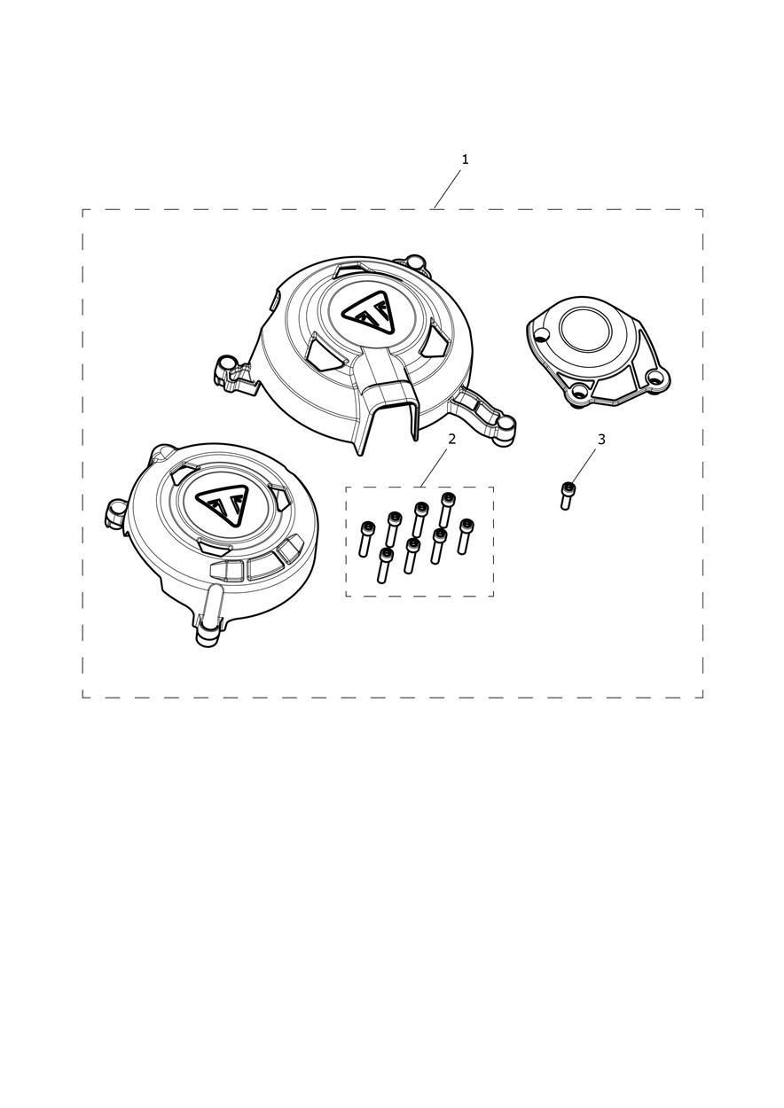 KIT DE CACHE MOTEUR DE PROTECTION POUR STREET TRIPLE MOTO2 TM EDITION 2023