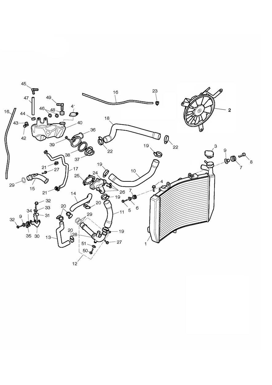 SYSTEME DE REFROIDISSEMENT POUR DAYTONA 675 A1 2009