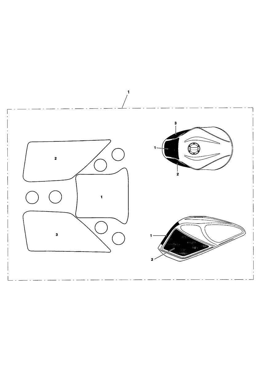 KIT DE PROTECTION PEINTURE TYPE 1 BRILLANT POUR SPRINT ST 1050CCM 2005