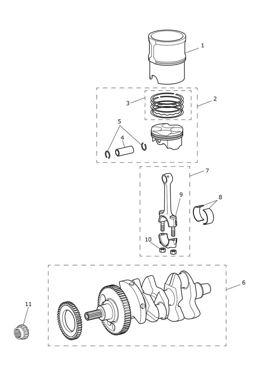 VILEBREQUIN BIELLES PISTONS ET DOUILLES POUR SPEED TRIPLE RS 2018