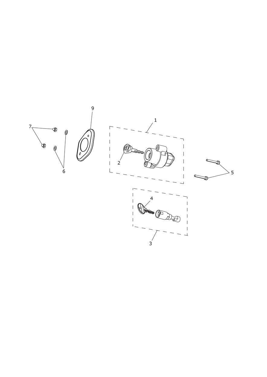 CONTACTEUR D ALLUMAGE ET VERROUILLAGE POUR THUNDERBIRD COMMANDER ABS 2014